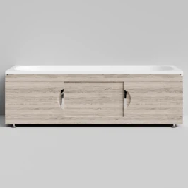 Экран-купе Топ 1800, 3 раздвижные двери, Дубослив ореховый светлый ПВХ 3445