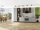 Кухонный гарнитур Фьюжн-08 Silky Light Grey-Graphite