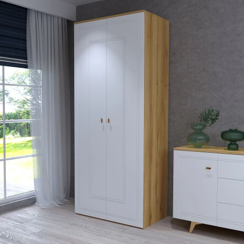 Шкаф Вега Сапфир 2дв, белый глянец