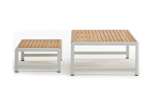 Комплект кофейных столов из алюминия MAYA белый  Joygarden