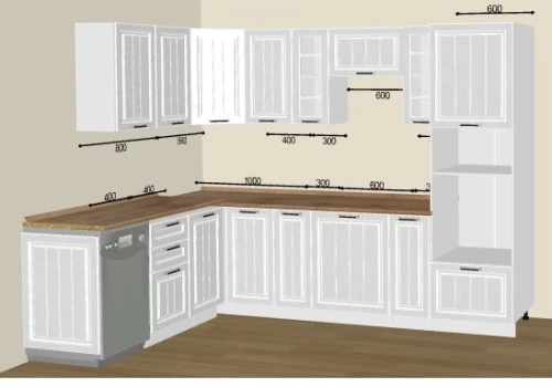 Угловая кухня Прага от Виват-мебель на заказ 2.8х1.85 м. по размерам заказчика