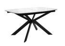 Стол DikLine BK140 керамика Carrara Gloss (мрамор глянец белый), подстолье черное, опоры черные