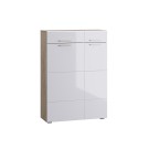 Комод Лайн 13.121, Дуб серый, Белый