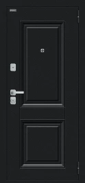 Входная дверь BRAVO Некст МФ/BChrome Букле черное/Cappuccino Melinga