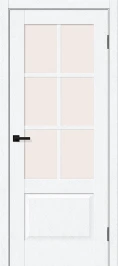 Межкомнатная дверь распашная BRAVO Прима-13.0.1 White Silkwood Magic Fog