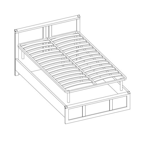 Кровать 120, MAGELLAN, цвет Сосна винтаж
