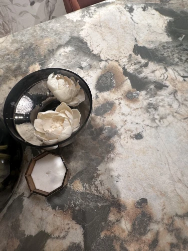 Стол ALONSO 200 TL-137  матовый, итальянская керамика/медный брашированный каркас, ®DISAUR