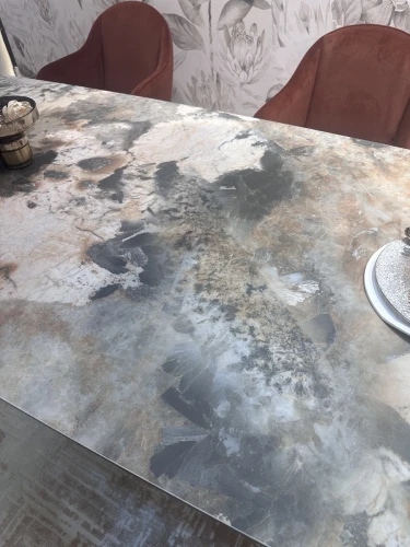 Стол ALONSO 200 TL-137  матовый, итальянская керамика/медный брашированный каркас, ®DISAUR