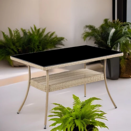 Стол из искусственного ротанга 120*70 см РИО «RIO» wood арт.80091