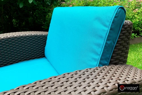 Комплект чехлов на подушки для мебели Rattan Premium, нео изумруд