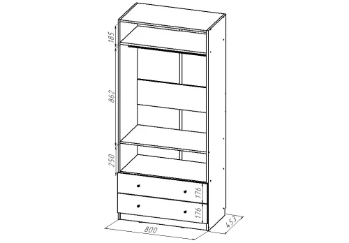 Шкаф "Девочки", Белый шёлк