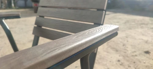 Алюминиевое кресло ПОЛИВУД-4 «POLYWOOD-4» цвет каштан арт.1014