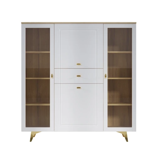 Шкаф низкий (2 стеклодвери) Вега Сапфир