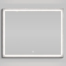 Зеркало Лайт 100, Мрамор Серый софт тач ПВХ 4044-1