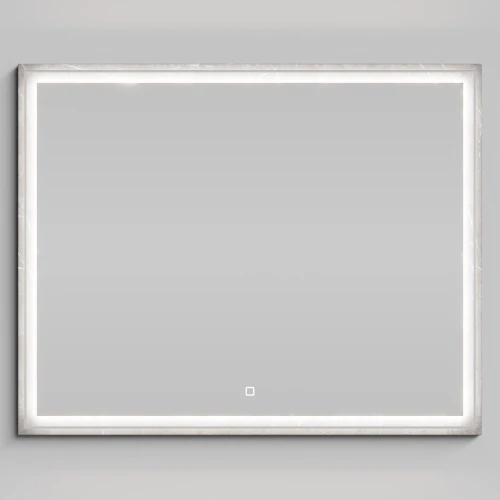 Зеркало Лайт 100, Мрамор Серый софт тач ПВХ 4044-1