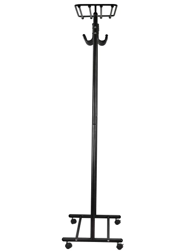 Вешалка напольная на колесах М 9 чёрный с крючками
