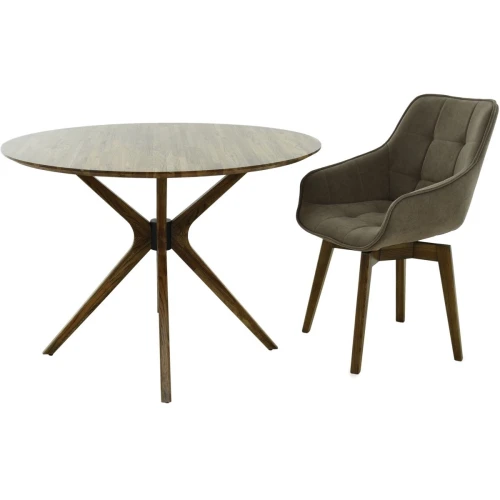 Стол «Вегас» D110, светлый дуб/патина