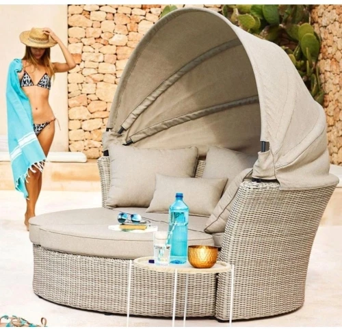 Диван-трансформер из искусственного ротанга AFM-325 Beige