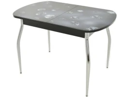 Стол «Ривьера» фотопечать Текстура-9, хром Стол «Ривьера» фотопечать Текстура-9, хром