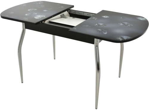 Стол «Ривьера» фотопечать Текстура-9, хром