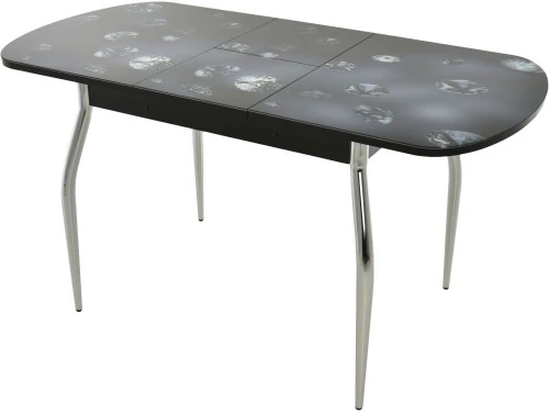 Стол «Ривьера» фотопечать Текстура-9, хром