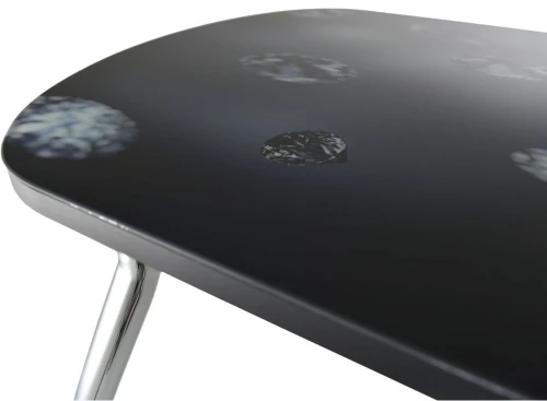 Стол «Ривьера» фотопечать Текстура-9, хром