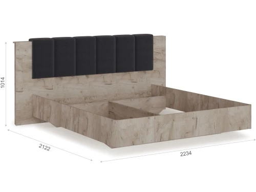 Кровать «Джулия» МИ 180*200 без ламелей, Крафт серый