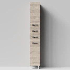 Пенал Орландо 30 напольный, Дубослив ореховый светлый ПВХ 3445, левый