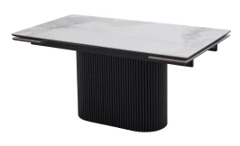 Стол АРИЯ 160 PANDORA LIGHT, керамика / Черный каркас М-City