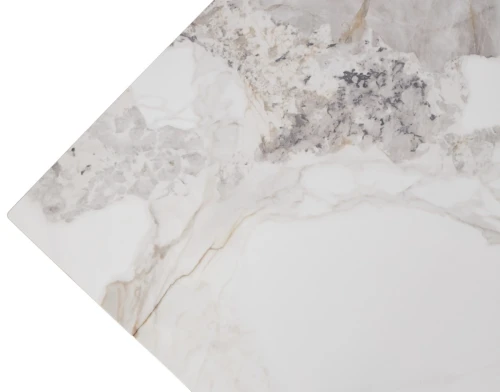 Стол АРИЯ 160 PANDORA LIGHT, керамика / Черный каркас М-City