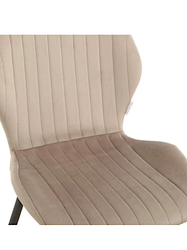 DC825 Стул мягкий, ШОКОЛАД#G62-09 велюр, каркас металл черный КРУГЛЫЙ