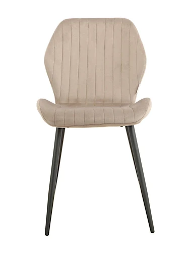 DC825 Стул мягкий, ШОКОЛАД#G62-09 велюр, каркас металл черный КРУГЛЫЙ