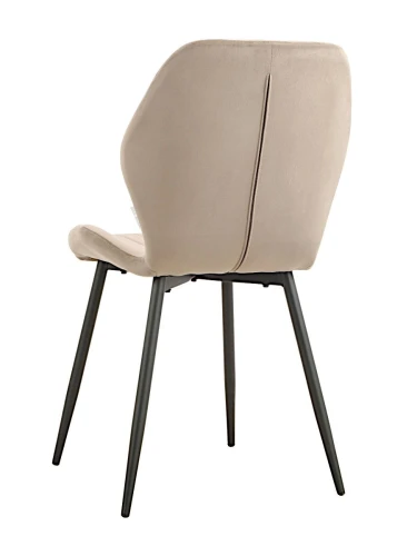 DC825 Стул мягкий, ШОКОЛАД#G62-09 велюр, каркас металл черный КРУГЛЫЙ