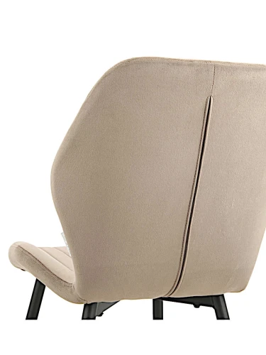 DC825 Стул мягкий, ШОКОЛАД#G62-09 велюр, каркас металл черный КРУГЛЫЙ