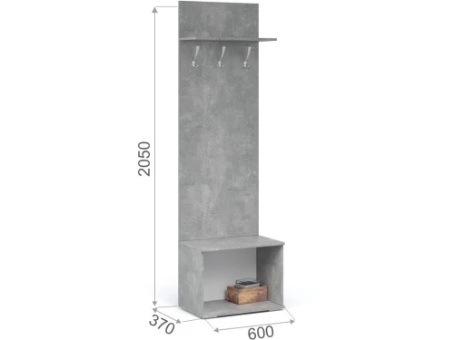 Прихожая «Виола» угловая, Ателье светлый/белый
