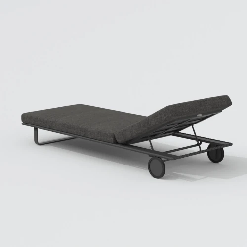 Шезлонг COSTA на колесах маренго - каркас карбон