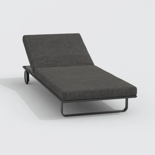 Шезлонг COSTA на колесах маренго - каркас карбон