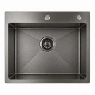 Кухонная мойка из нержавейки BLANTEK LS-5848SNB Snake texture black Кухонная мойка из нержавейки BLANTEK LS-5848SNB Snake texture black