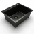 Кухонная мойка из нержавейки BLANTEK LS-5848SNB Snake texture black
