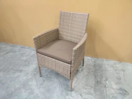 Кресло плетеное из полиротанга Вирджиния (Анкор) с подушкой 5 мм  -  Wood