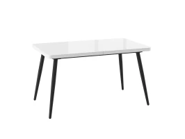 Стол Вояж 140, Белый Оптивайт/Чёрный
