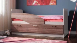 Кровать односпальная 06.222 (1600) ясень шимо светлый/темный