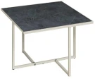 Скарлетт стол журнальный квадратный с рамкой мрамор черный/белый