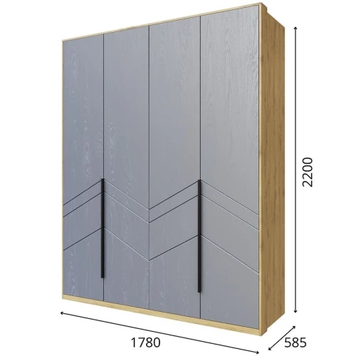 Шкаф «Тиана» 4Д КМК 0967.1, дуб наварра/графит