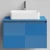 Тумба Соло 80, пример RAL 5019 Капри синий, матовая, 1 ящик, подвесной Vodok с раковиной в комплекте