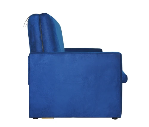 Диван выкатной Идея  120, велюр синий