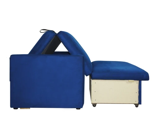 Диван выкатной Идея  120, велюр синий