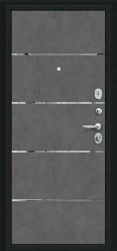 Входная дверь BRAVO Лайн Букле черное/Slate Art 