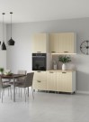 Готовый кухонный гарнитур МК Аленушка 1,6м ПД Орхидея Крем,скоба черный,сонома