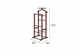 Вешалка костюмная В 9Н махагон
